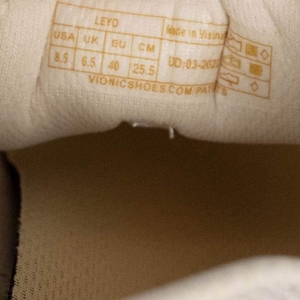 NWOT Vionic Women's Leyo Sneakers Cream - Picture 6 of 9